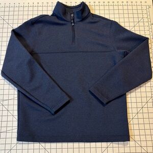 Daniel Cremieux Blue Zip Up Sweater with Standing Collar
